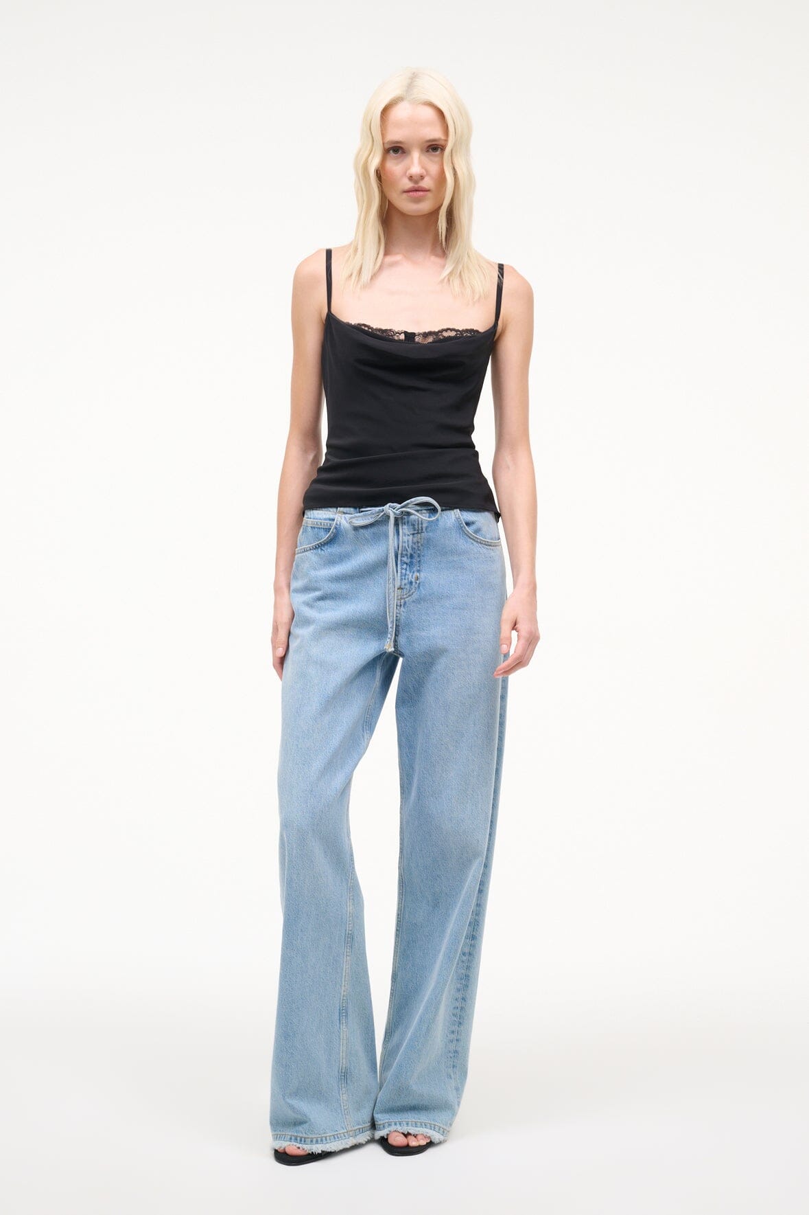 Evangeline Silk Top Black | STAUD Popular
