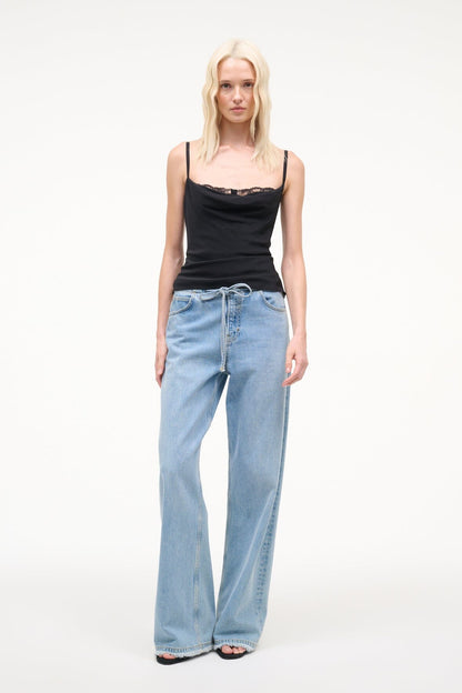 Evangeline Silk Top Black | STAUD Popular