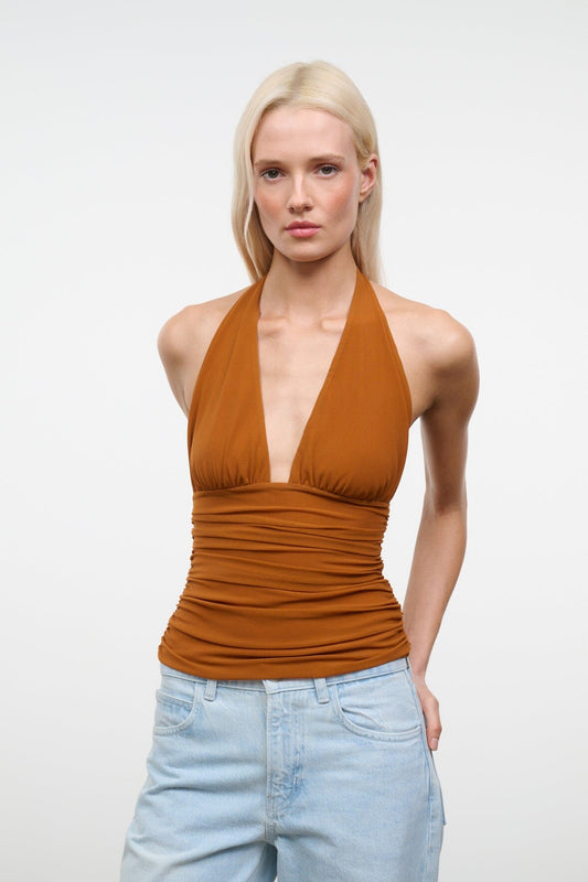 Alessandra Top Cocoa Butter | STAUD Quality