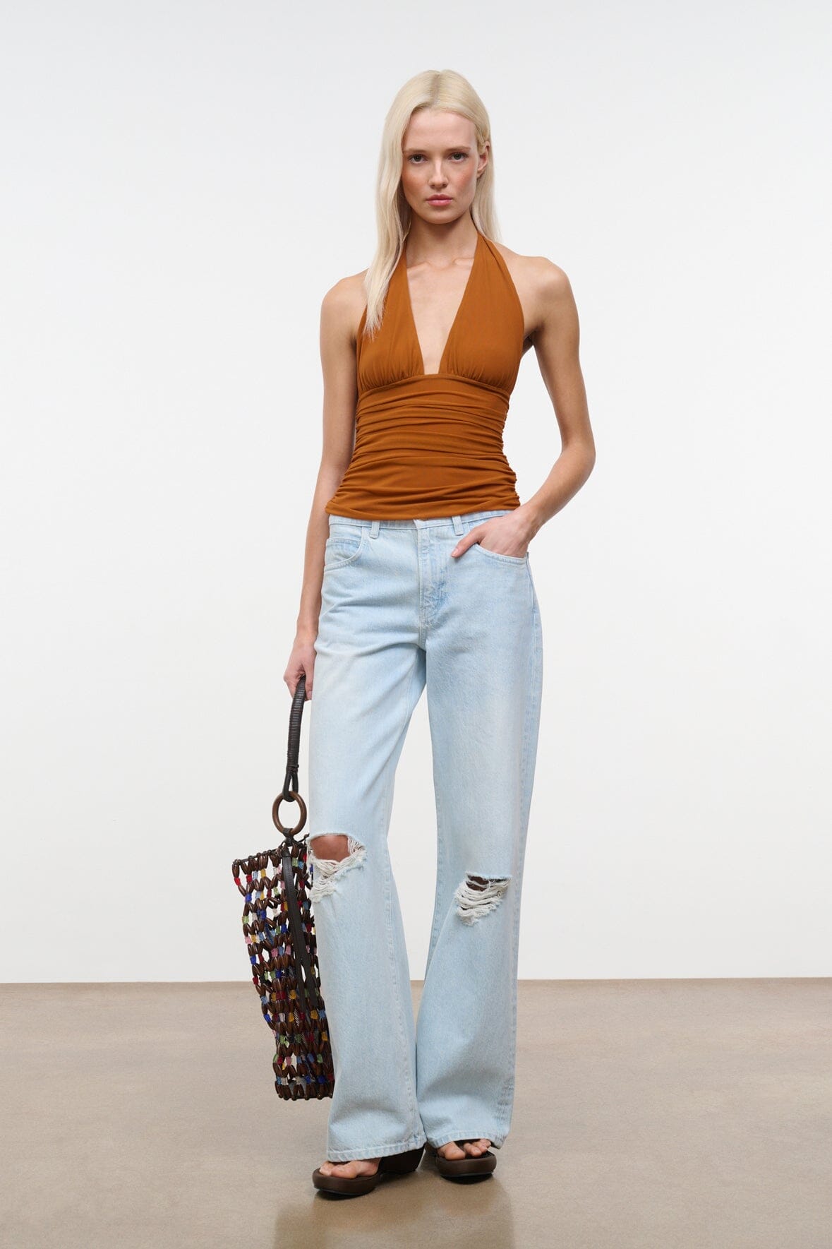 Alessandra Top Cocoa Butter | STAUD Quality