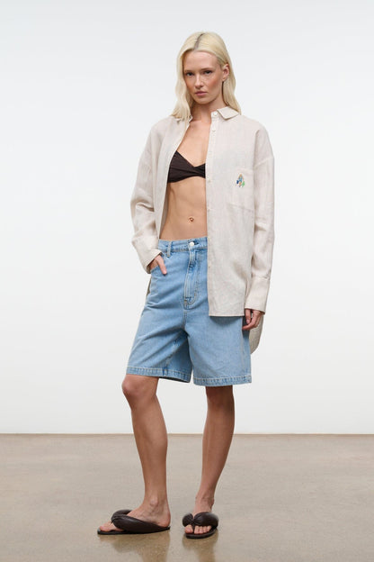 Sandbar Linen Top Natural | STAUD Recommended