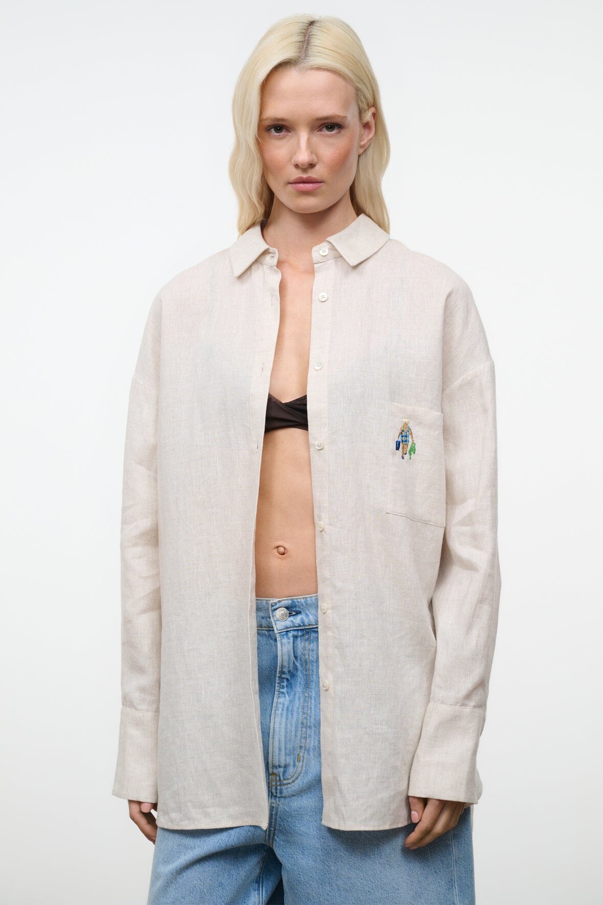 Sandbar Linen Top Natural | STAUD Recommended