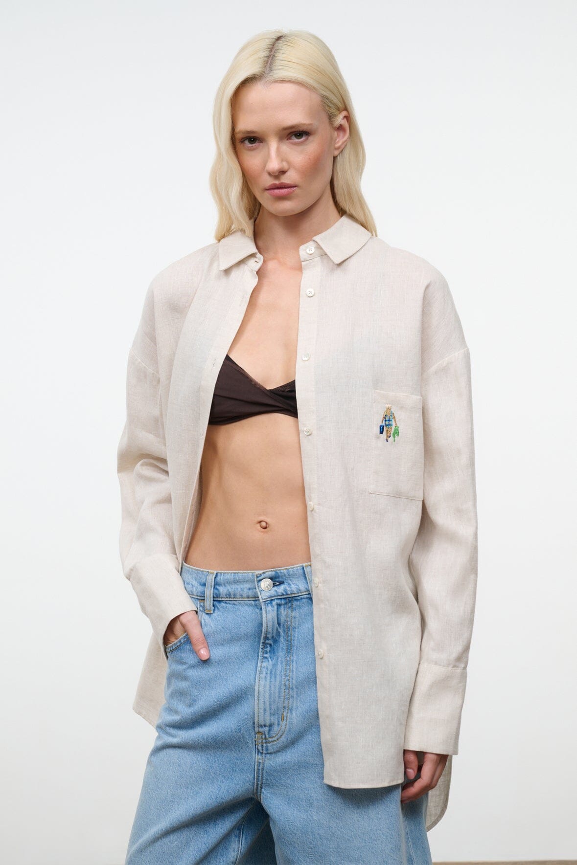 Sandbar Linen Top Natural | STAUD Recommended