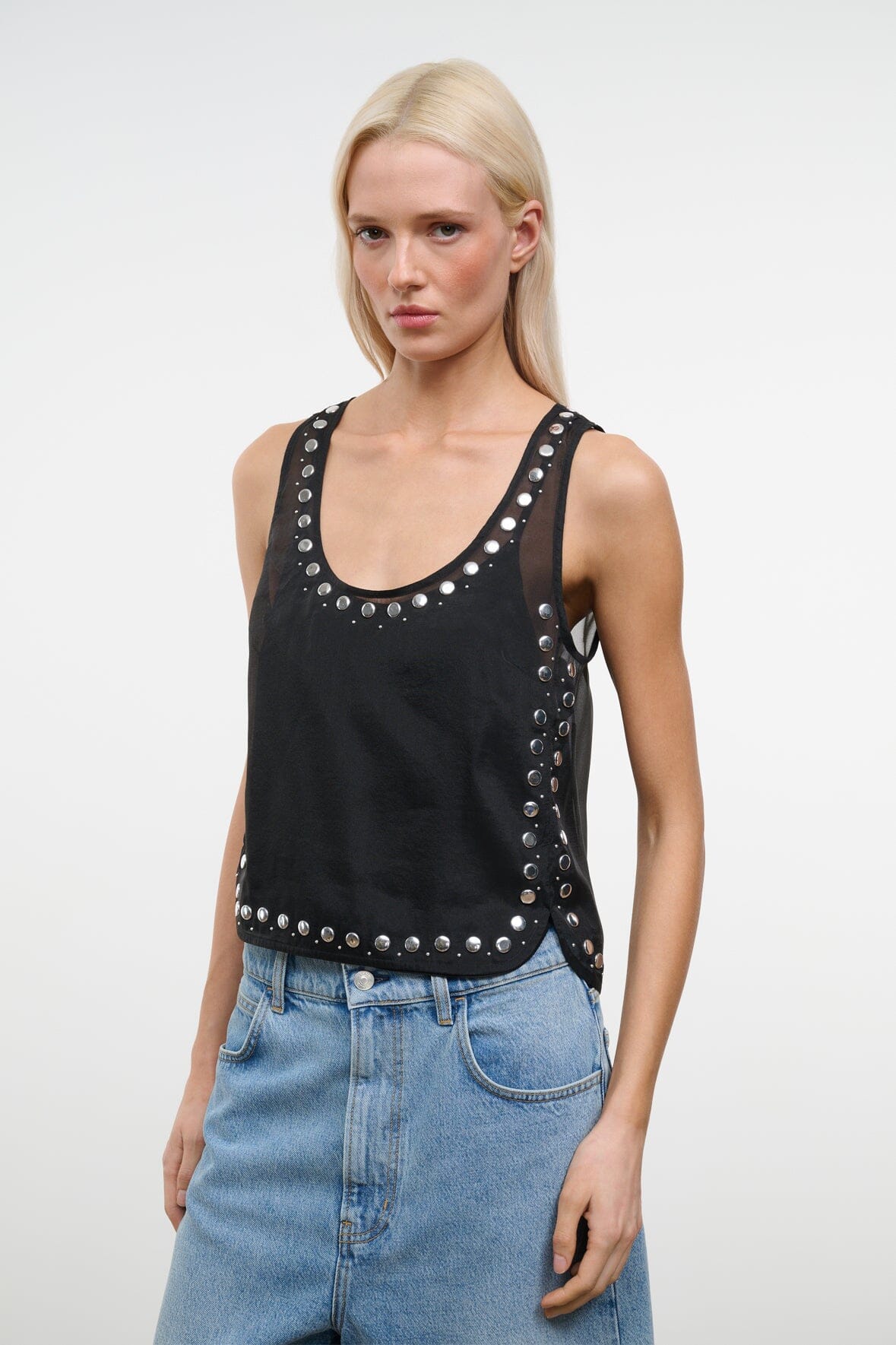 Cara Top Black Studs | STAUD New