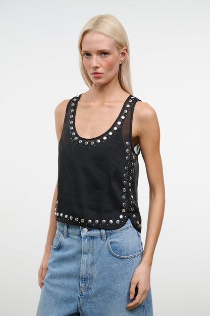 Cara Top Black Studs | STAUD New