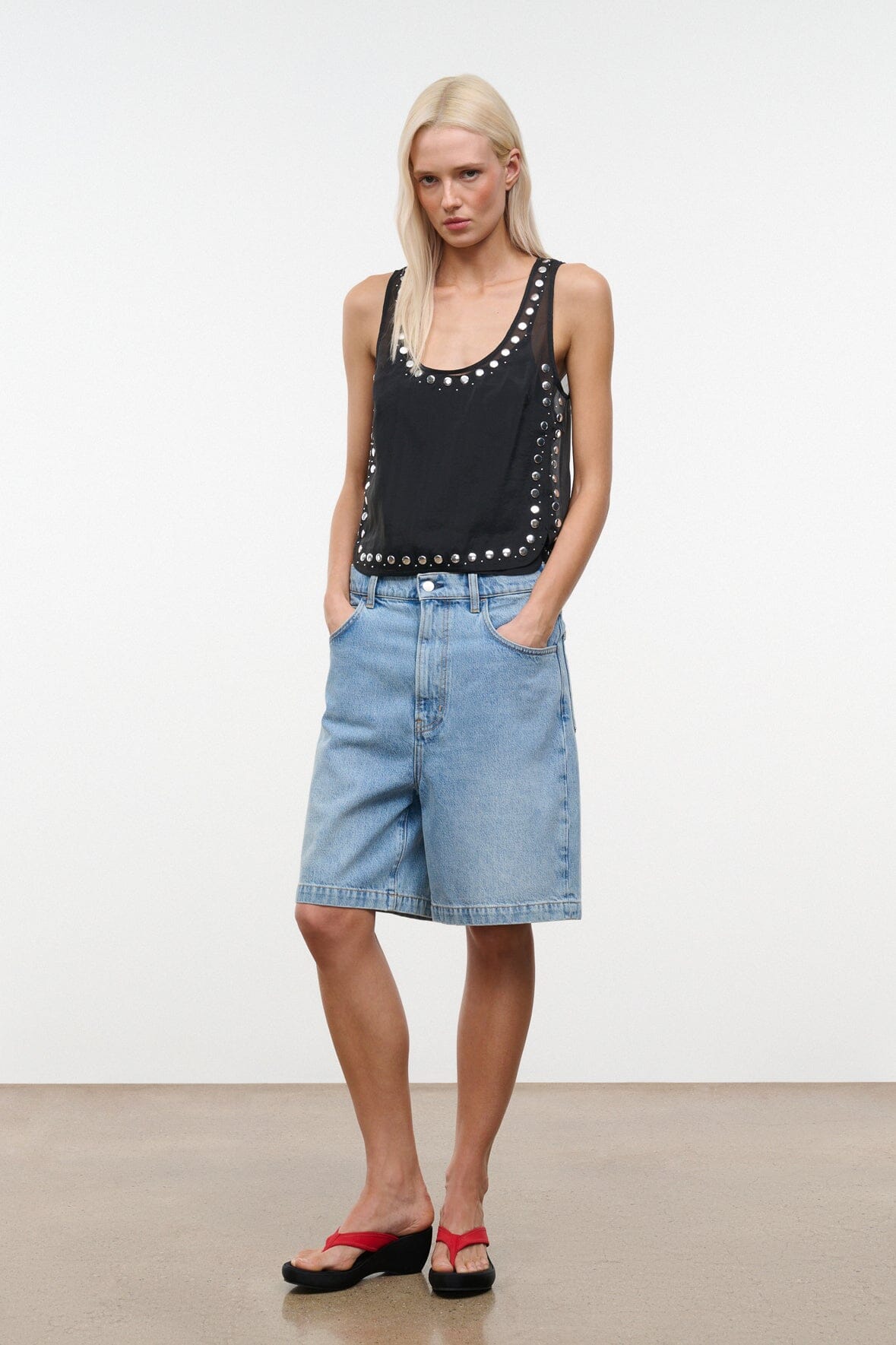 Cara Top Black Studs | STAUD New