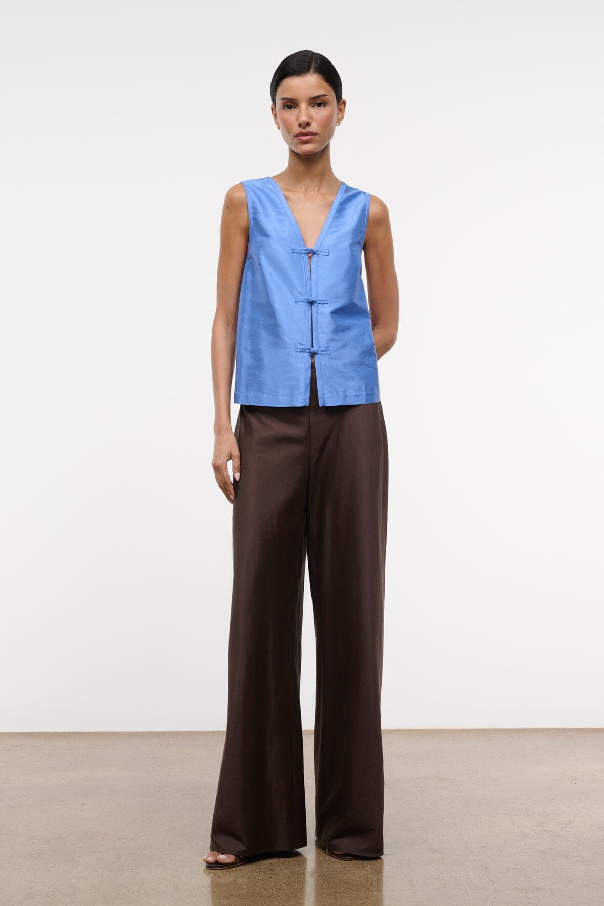 Sami Silk Top Coast | STAUD Great Value