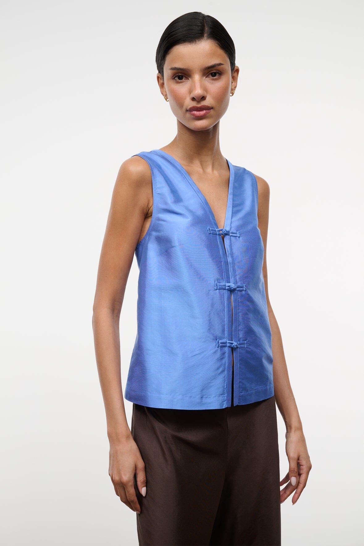 Sami Silk Top Coast | STAUD Great Value