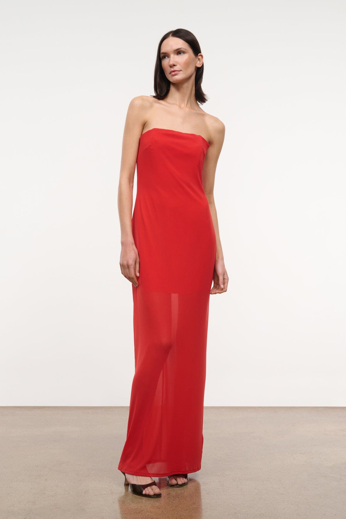 Liliana Dress Tomato | STAUD Latest