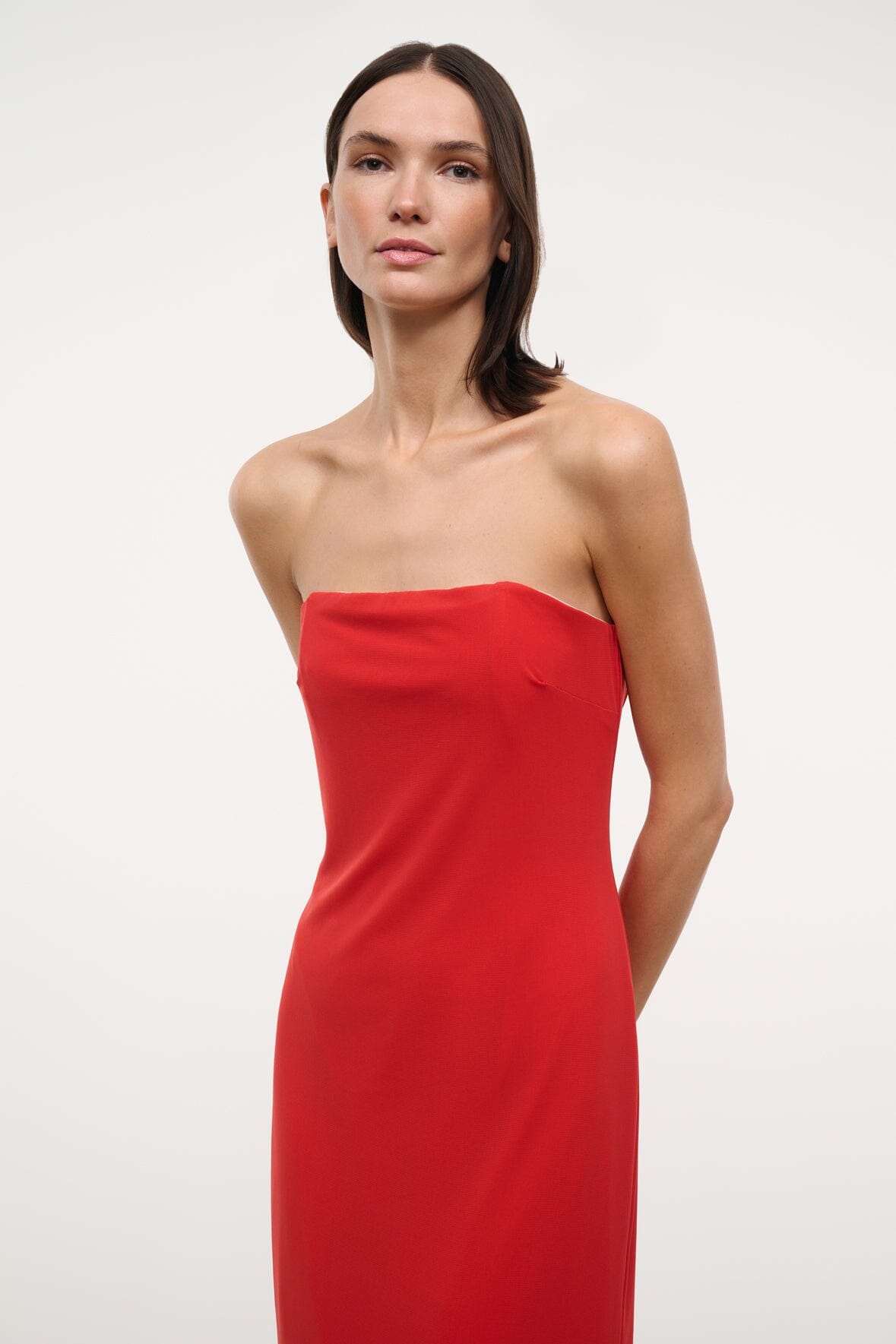 Liliana Dress Tomato | STAUD Latest