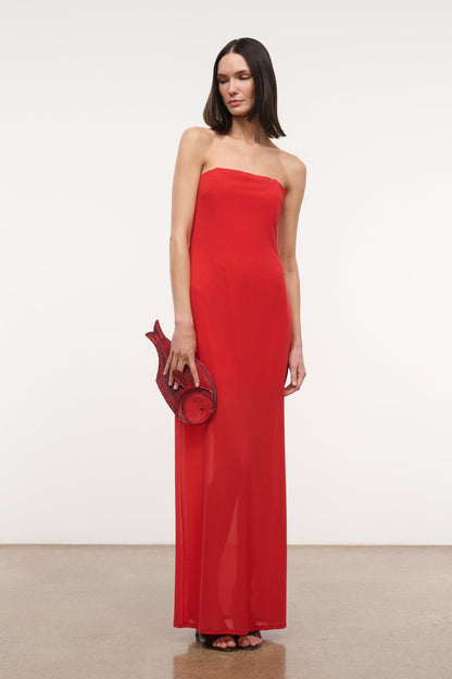 Liliana Dress Tomato | STAUD Latest