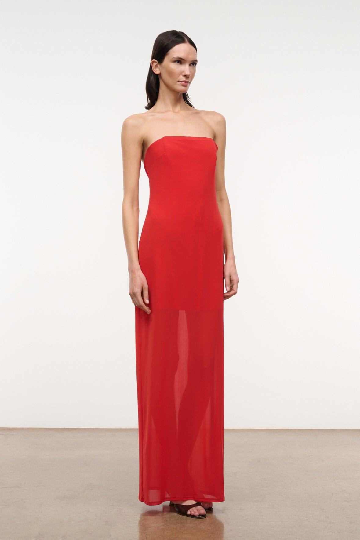 Liliana Dress Tomato | STAUD Latest