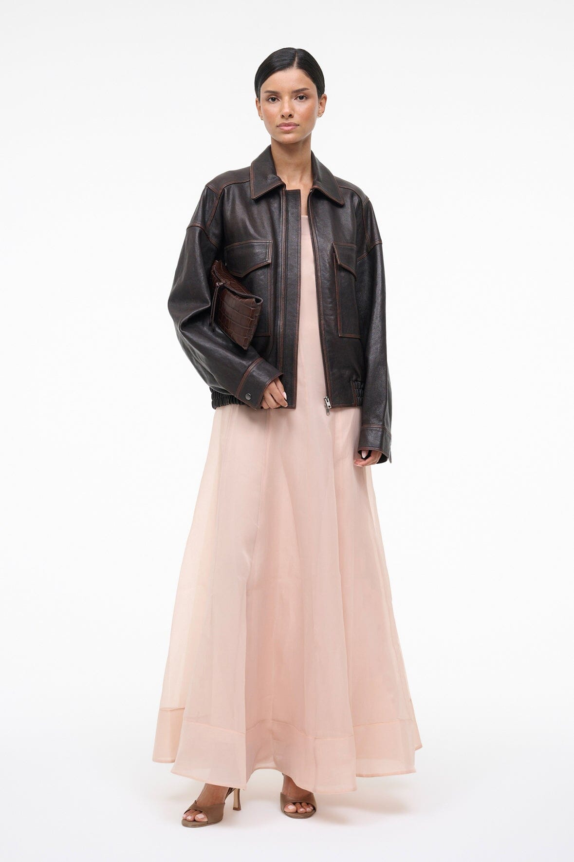 Gustav Dress Fawn | STAUD Essential