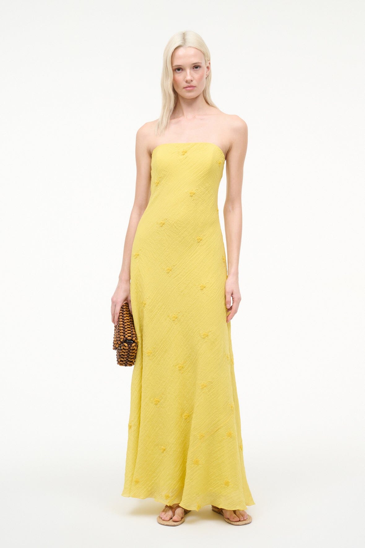 Cassie Dress Lemon Custard | STAUD Everyday