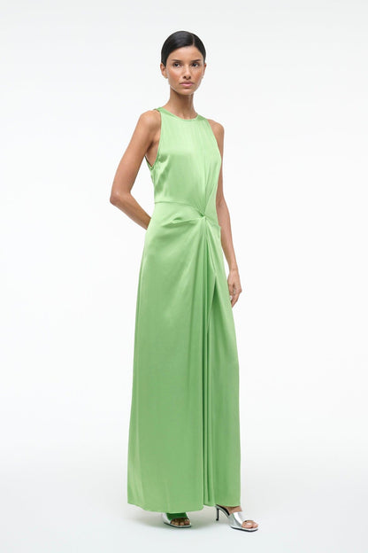 Jaelyn Silk Dress Sprout | STAUD Featured