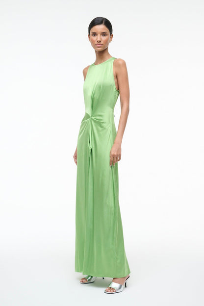 Jaelyn Silk Dress Sprout | STAUD Featured
