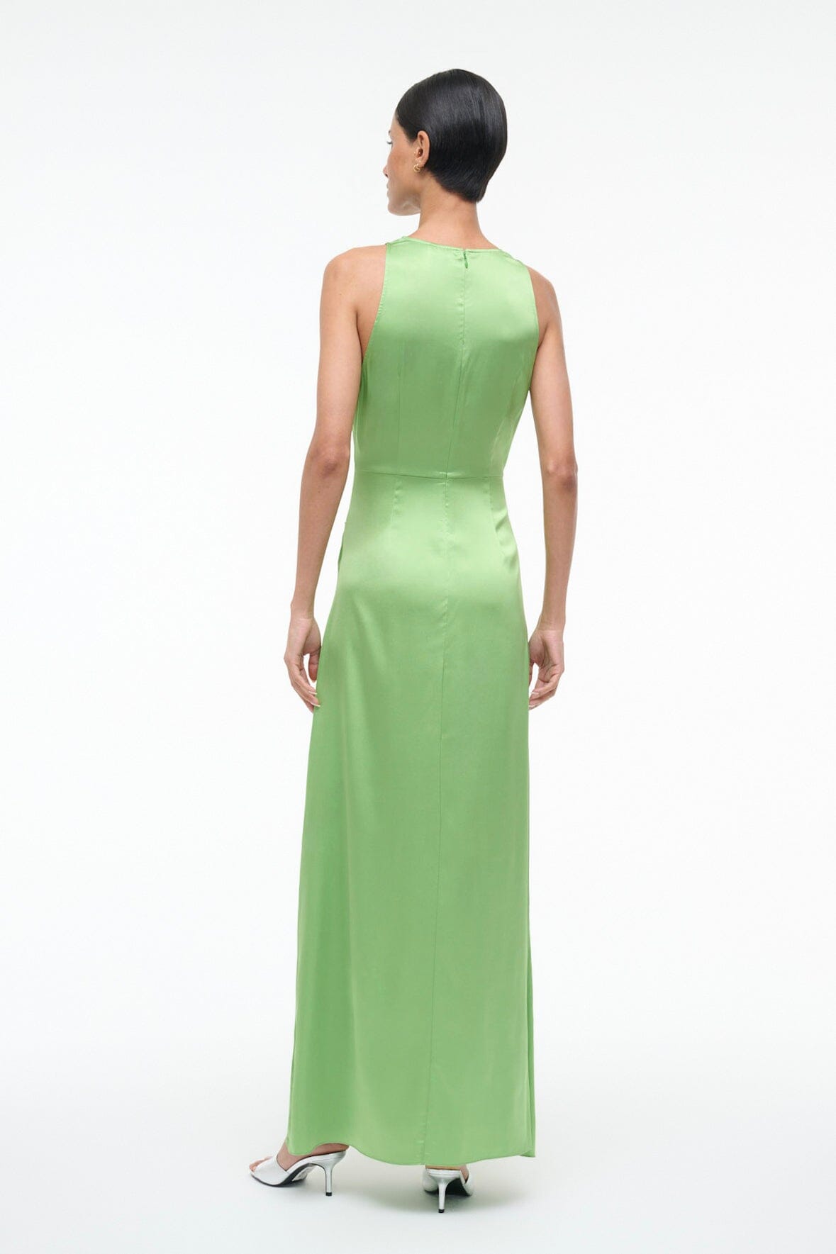 Jaelyn Silk Dress Sprout | STAUD Featured