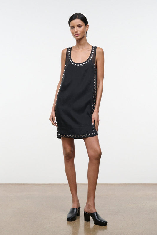 Cara Dress Black Studs | STAUD Great Value