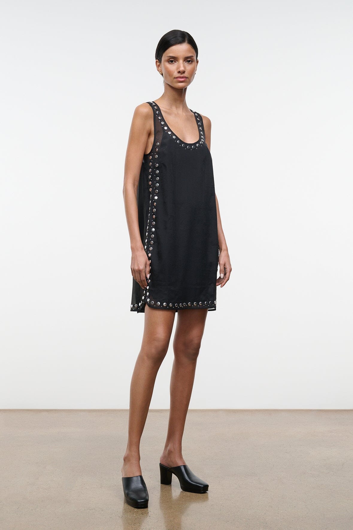 Cara Dress Black Studs | STAUD Great Value