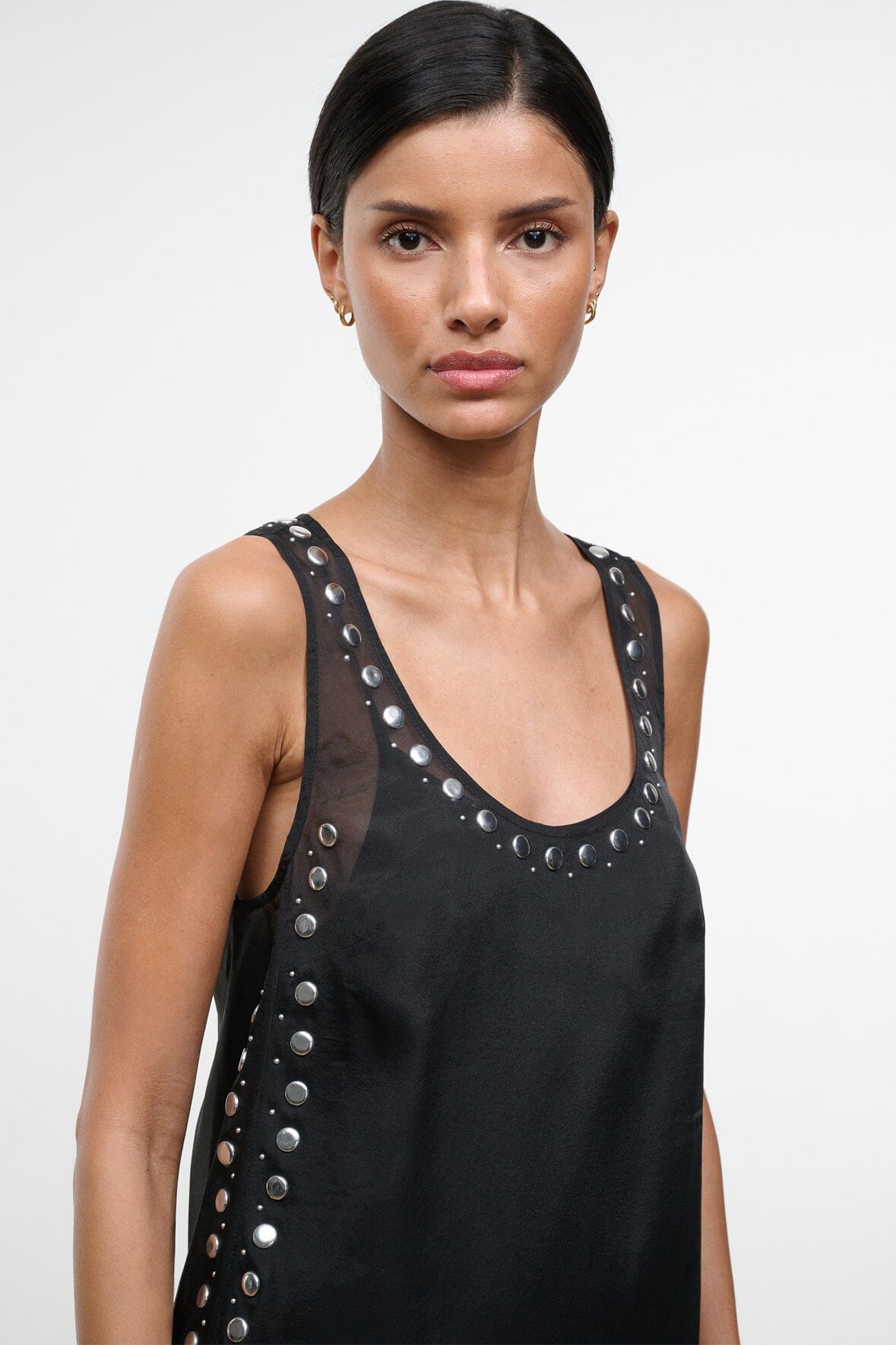 Cara Dress Black Studs | STAUD Great Value