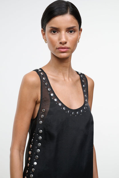 Cara Dress Black Studs | STAUD Great Value