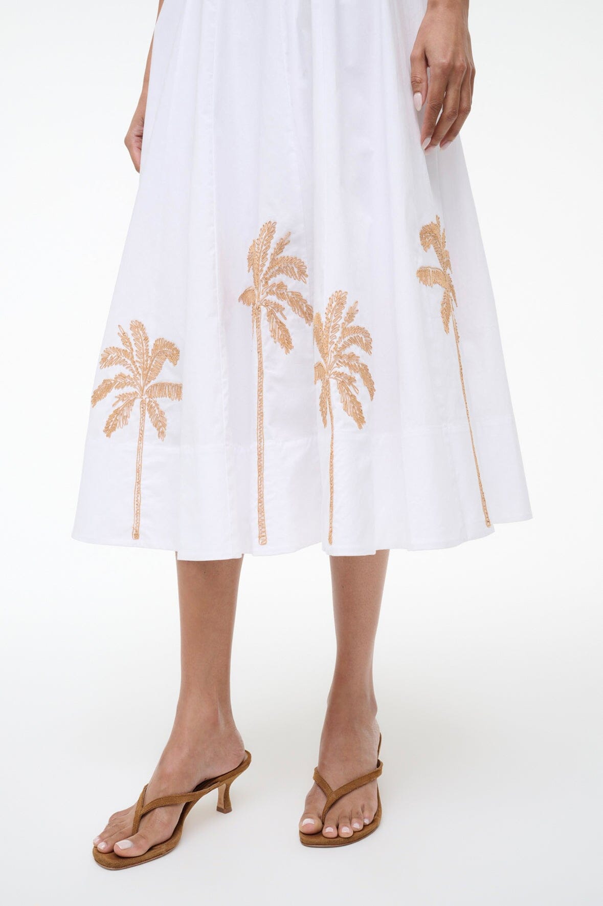 Wells Dress White Embroidery 1 | STAUD Premium
