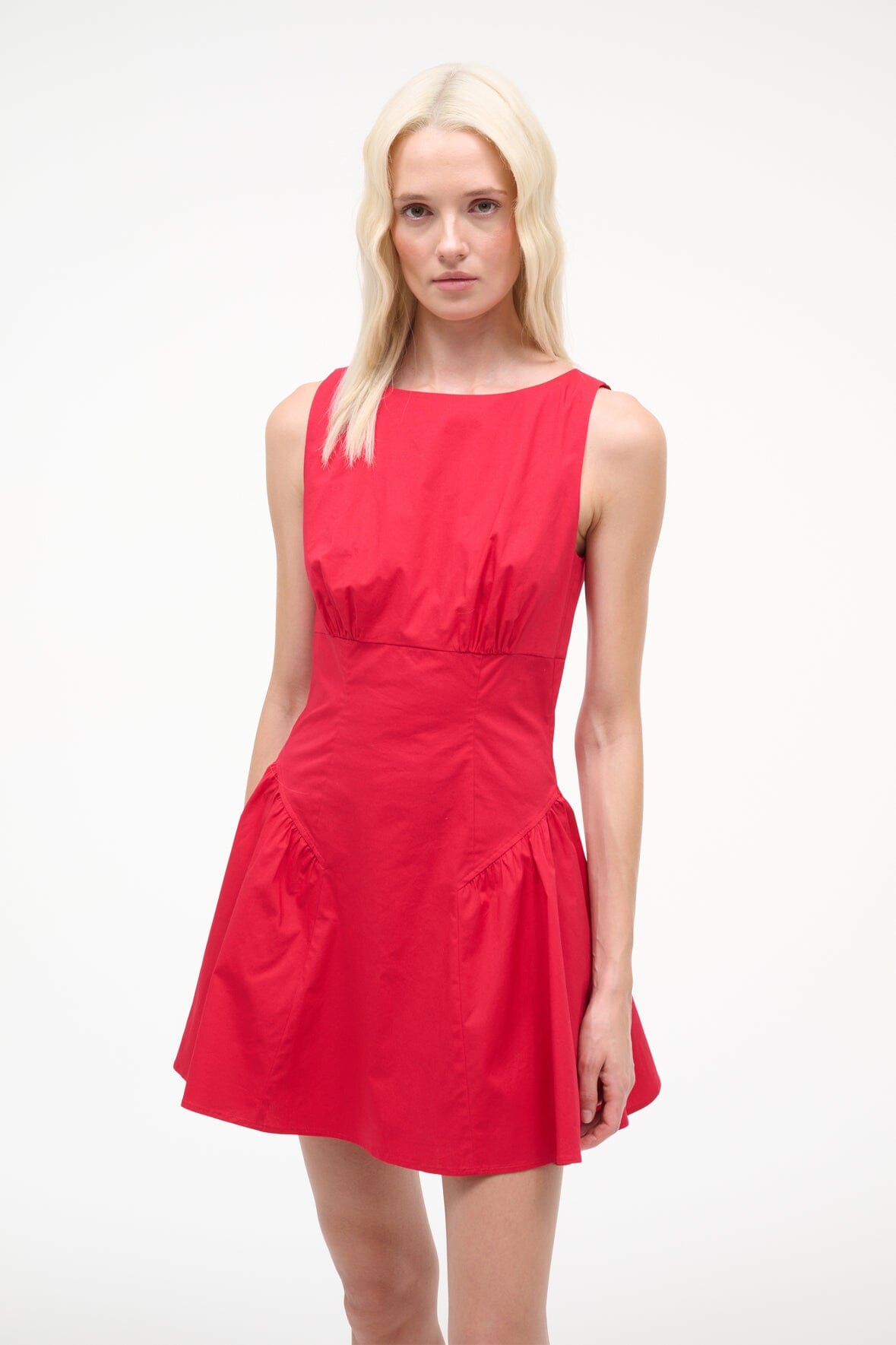 Gwen Mini Dress Cherry | STAUD Latest
