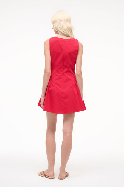Gwen Mini Dress Cherry | STAUD Latest