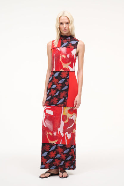 Ruby Dress Red Zone Multi | STAUD Sale
