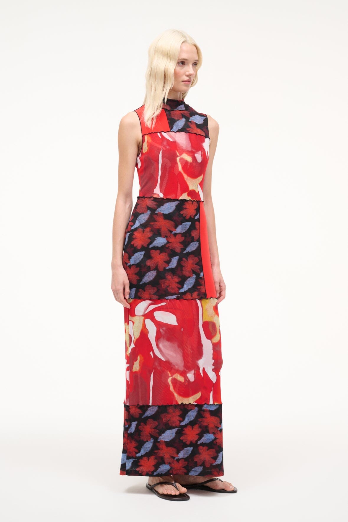 Ruby Dress Red Zone Multi | STAUD Sale