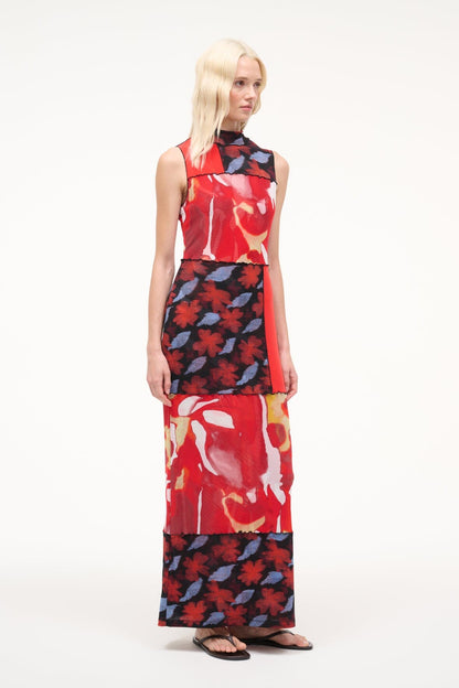 Ruby Dress Red Zone Multi | STAUD Sale