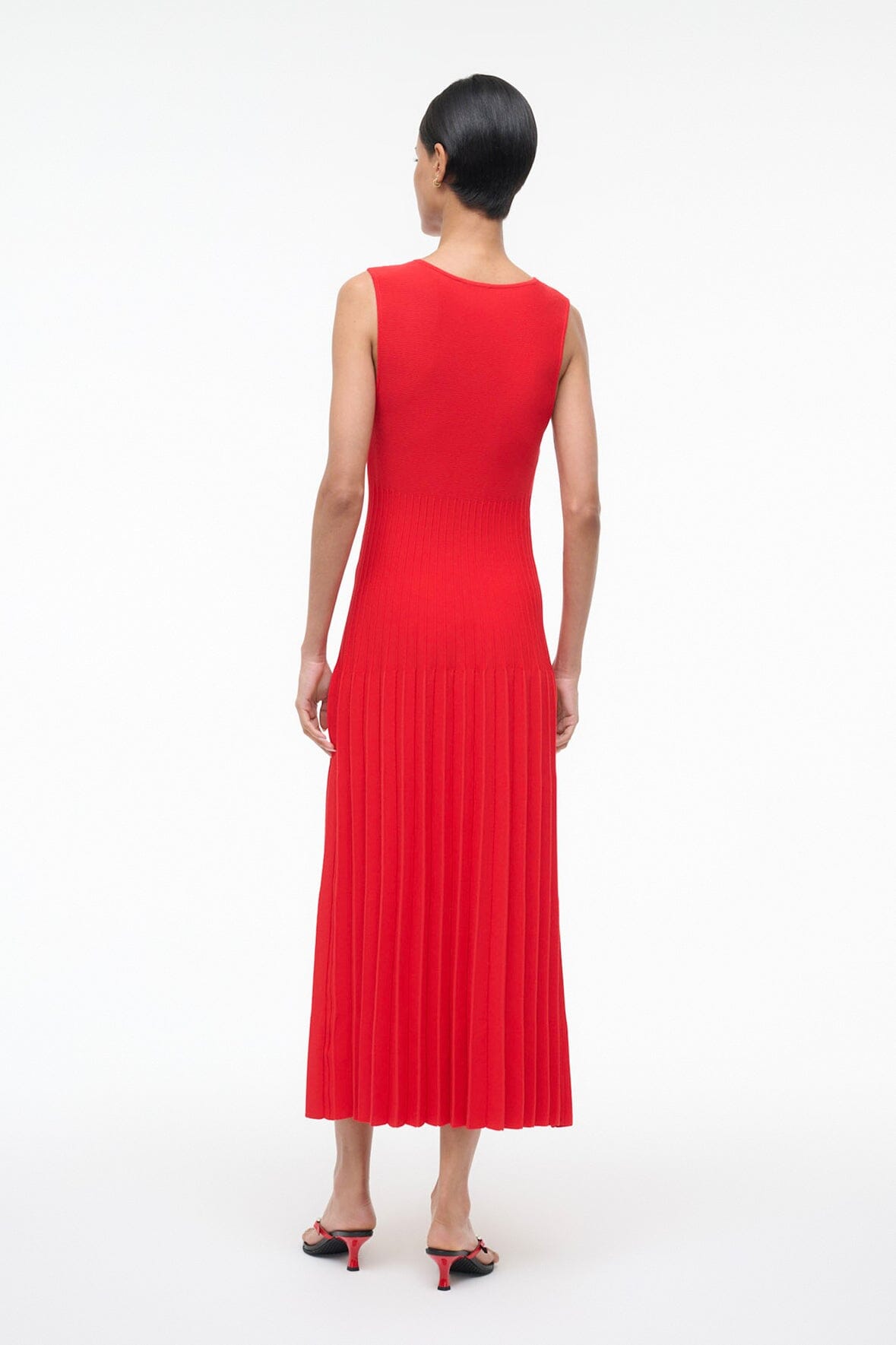 Elyse Dress Red Rose | STAUD Latest