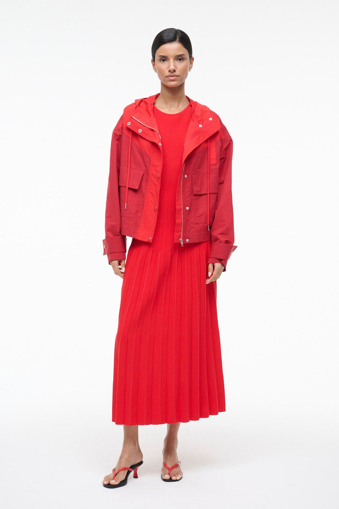 Elyse Dress Red Rose | STAUD Latest