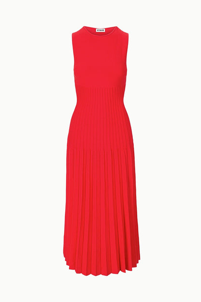 Elyse Dress Red Rose | STAUD Latest