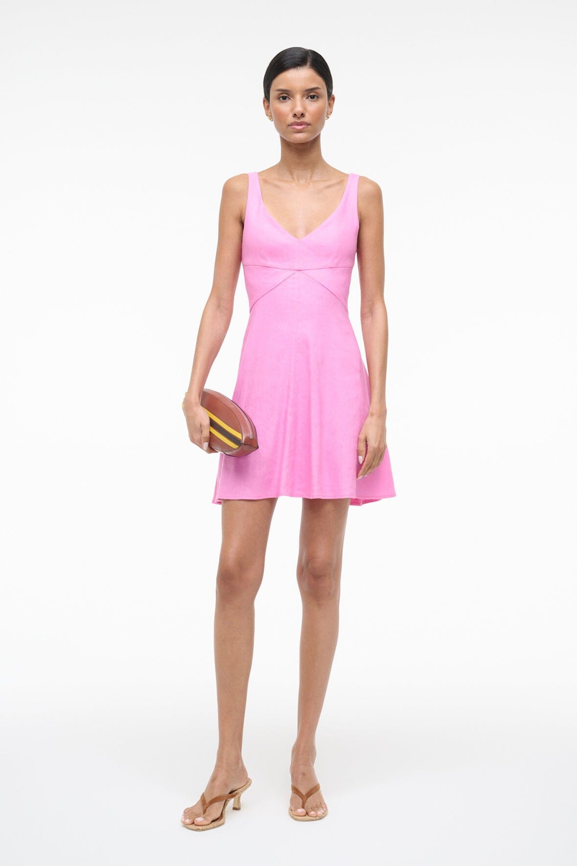 Madison Linen Mini Dress Orchid | STAUD Everyday