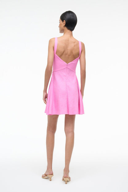 Madison Linen Mini Dress Orchid | STAUD Everyday
