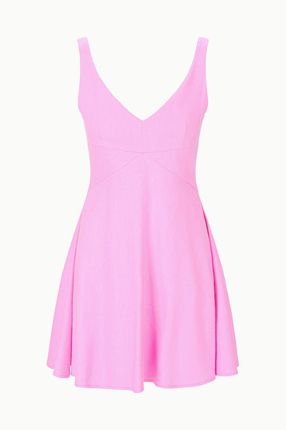 Madison Linen Mini Dress Orchid | STAUD Everyday