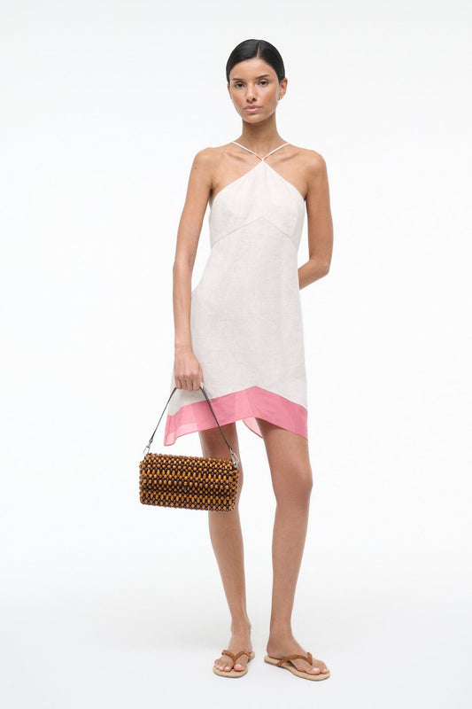 Oro Linen Dress Blush Canyon | STAUD Quality