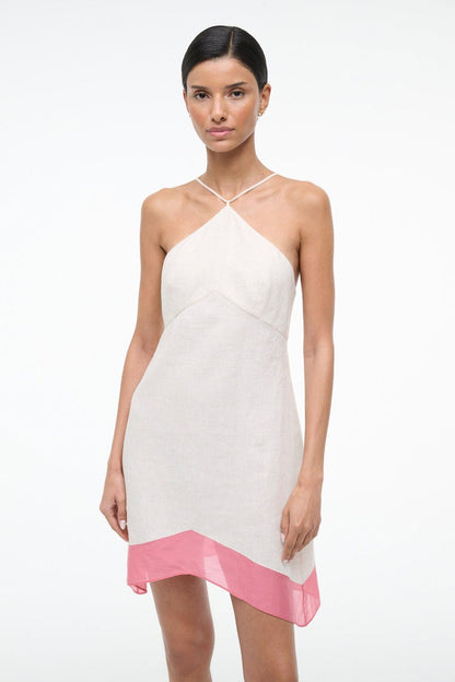 Oro Linen Dress Blush Canyon | STAUD Quality