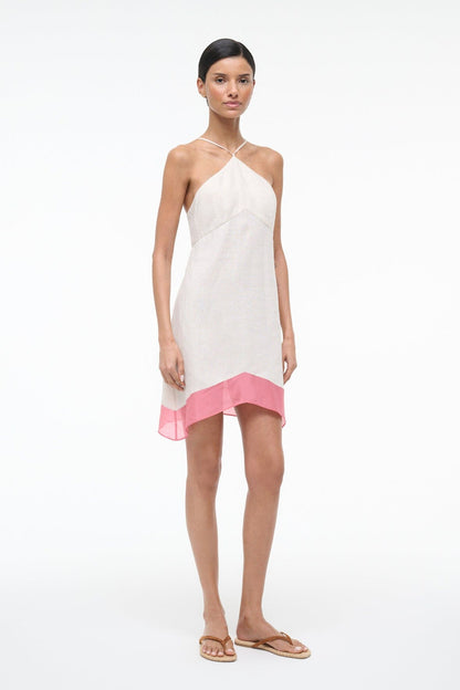 Oro Linen Dress Blush Canyon | STAUD Quality