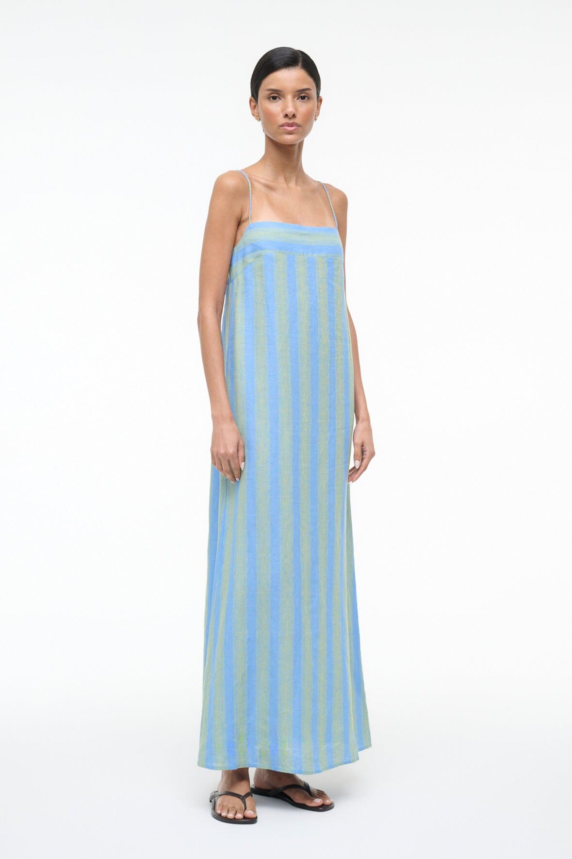 Laura Linen Dress Seaport Stripe | STAUD Hot Sale