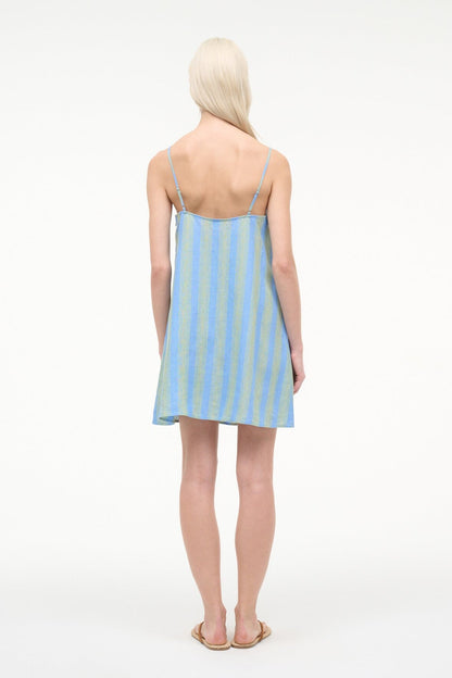 Laura Linen Mini Dress Seaport Stripe | STAUD Exclusive