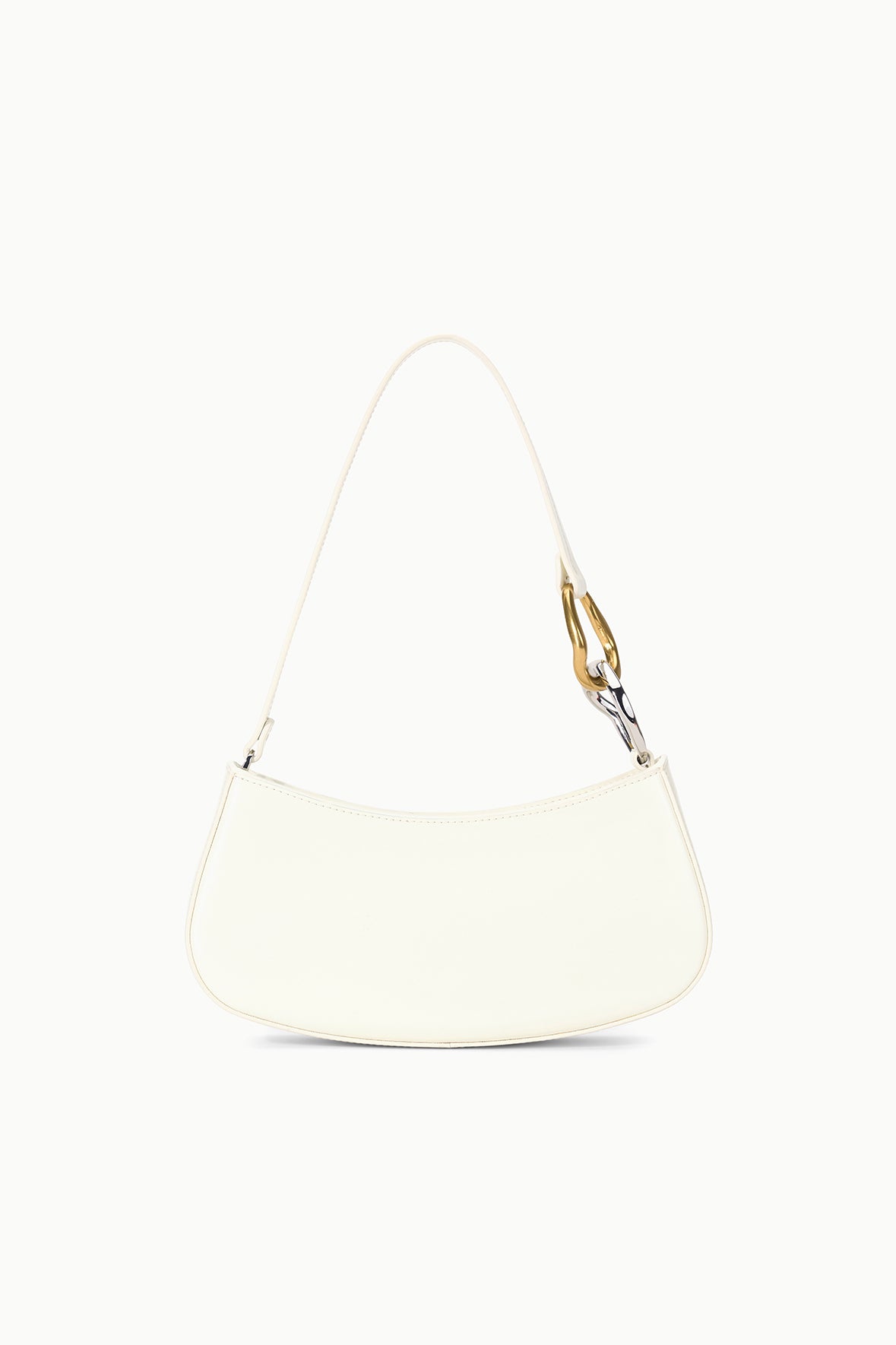 Ollie Bag Paper White Leather Mini Shoulder Bag - Staud | STAUD Great Value