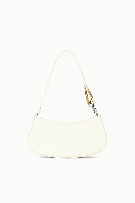 Ollie Bag Paper White Leather Mini Shoulder Bag - Staud | STAUD Great Value