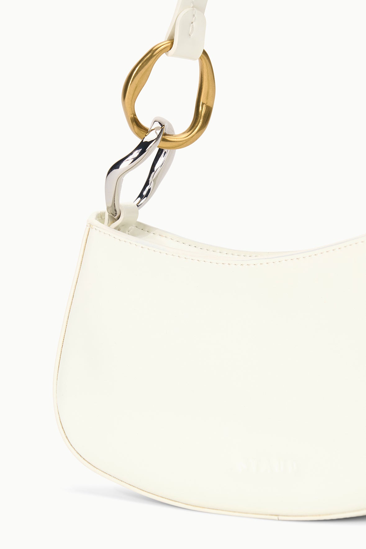 Ollie Bag Paper White Leather Mini Shoulder Bag - Staud | STAUD Great Value