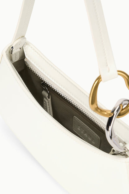 Ollie Bag Paper White Leather Mini Shoulder Bag - Staud | STAUD Great Value