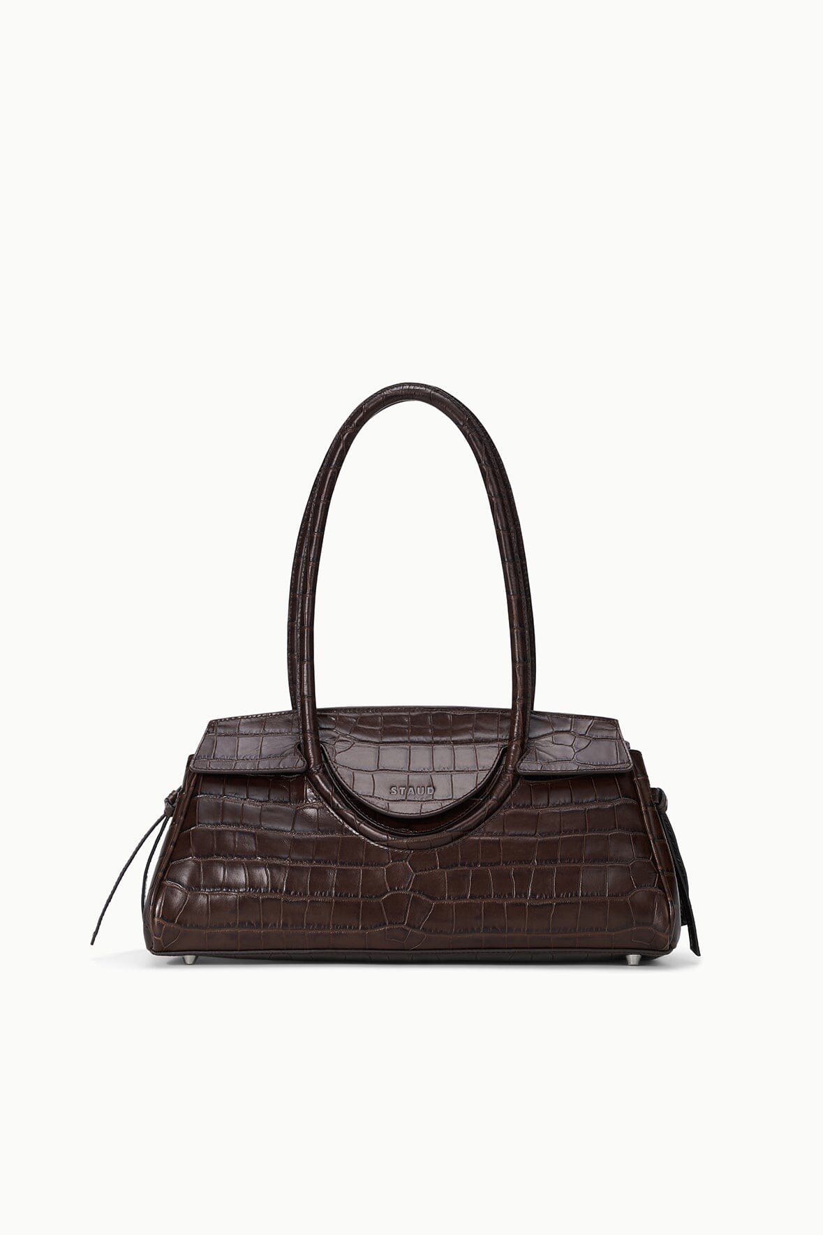 Maude Shoulder Bag Espresso Croco | STAUD Classic
