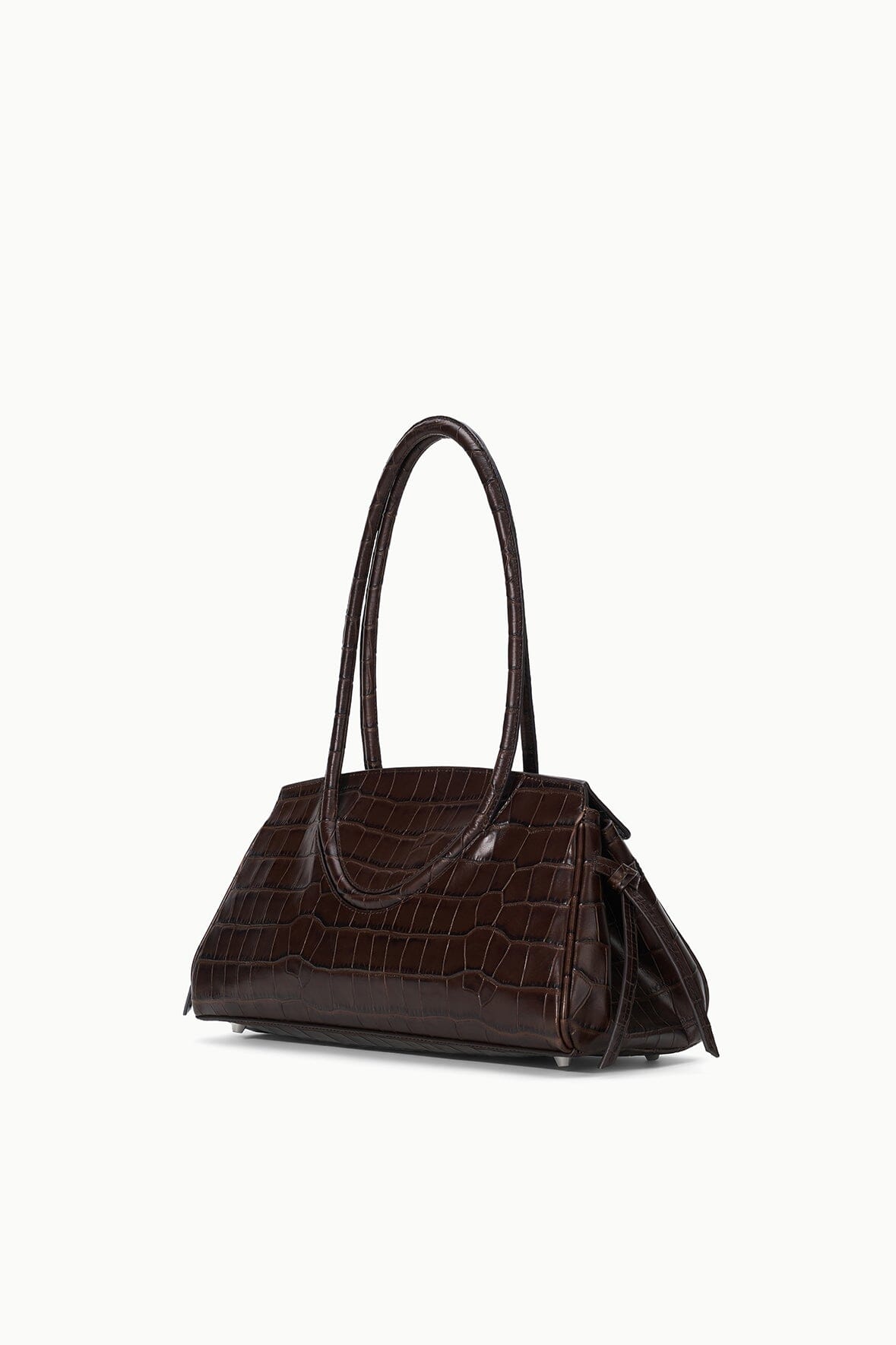 Maude Shoulder Bag Espresso Croco | STAUD Classic