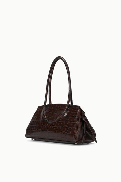 Maude Shoulder Bag Espresso Croco | STAUD Classic