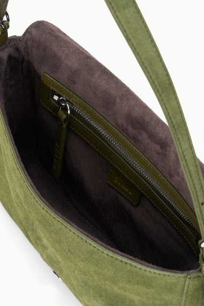 Harlow Bag Avocado Suede | STAUD Value